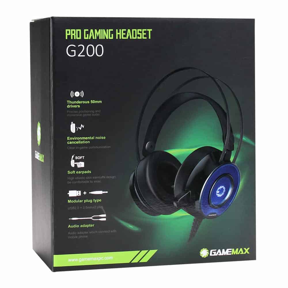 (image for) GameMax G200 RGB Gaming Noise Cancelling Headset with Microphone